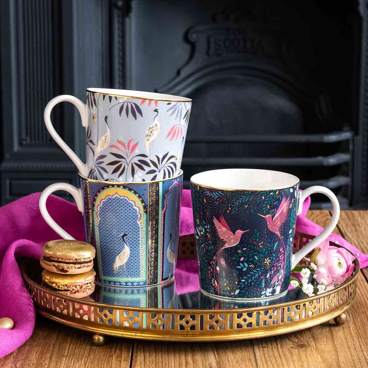 Sara Miller India Mug, Hummingbird Paradise image number null